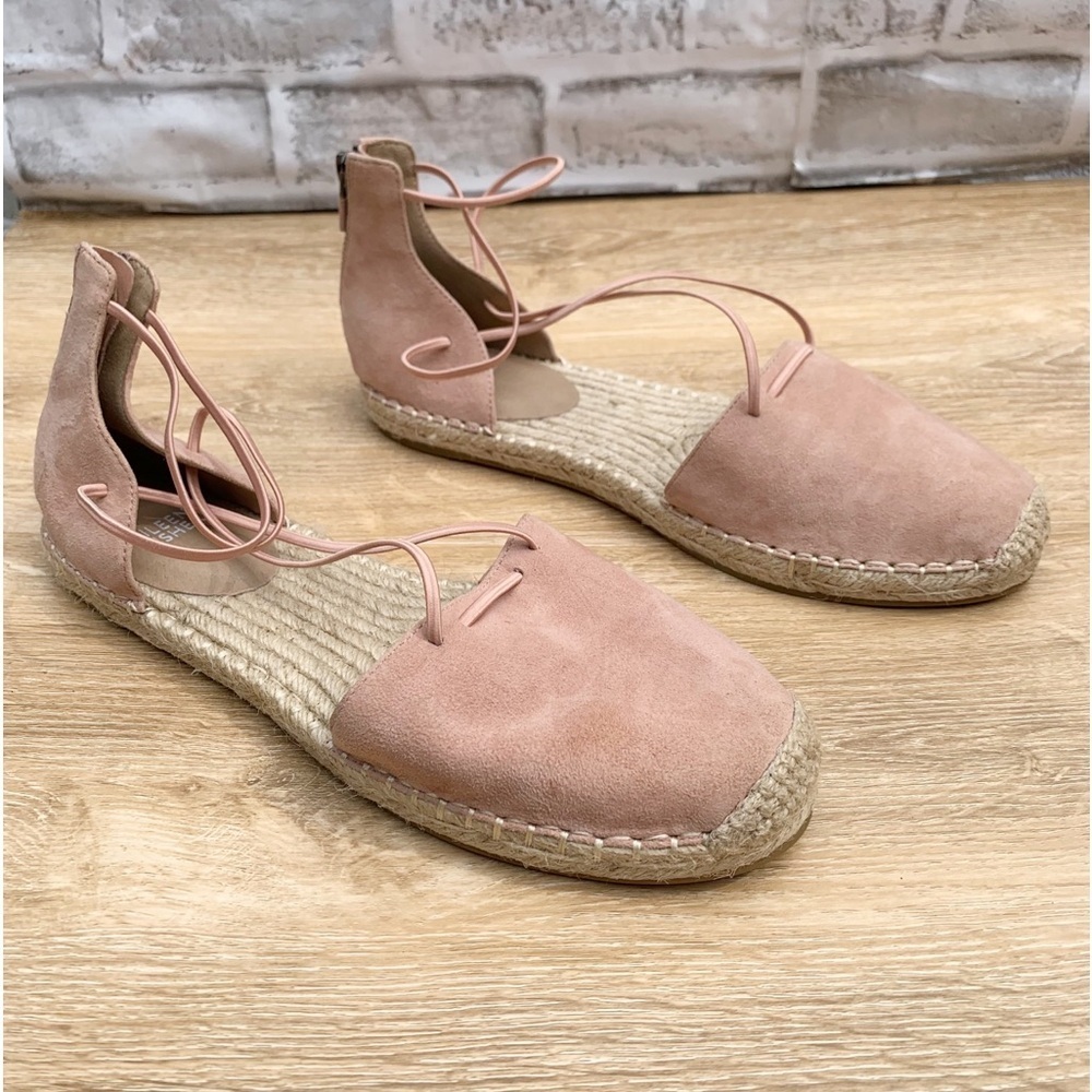 Eileen Fisher Suede Espadrilles Shoes 10 Zippered Jute D'Orsay Lee